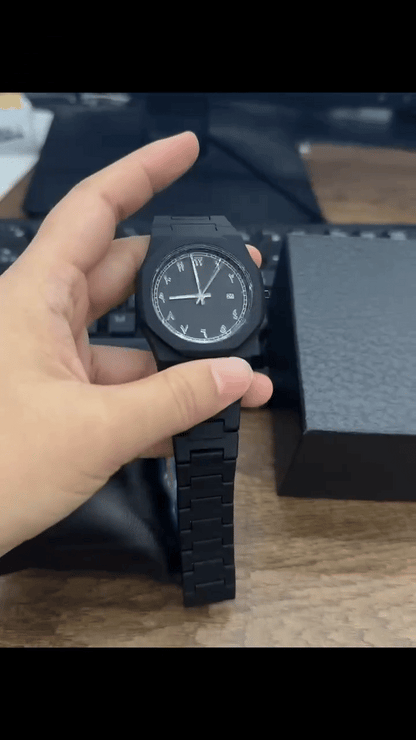 Noiraq™ Arabic Matt Black Watch | Limited Edition